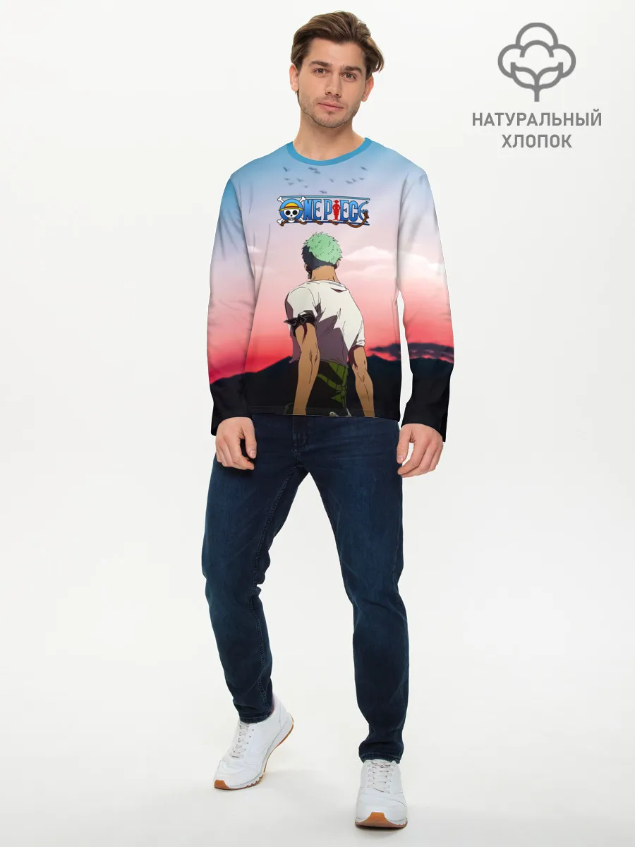 Мужской лонгслив базовый / Ророноа Зоро эпичный One Piece