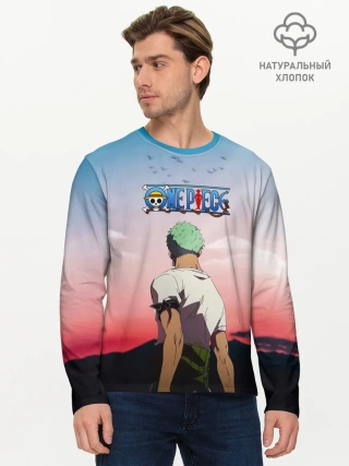 Мужской лонгслив базовый / Ророноа Зоро эпичный One Piece