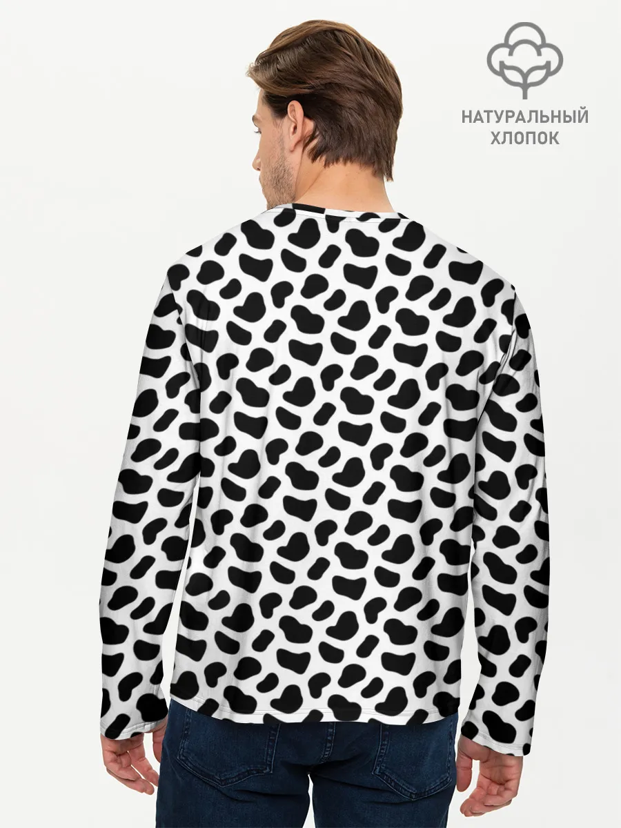 Мужской лонгслив базовый / Текстура далматина