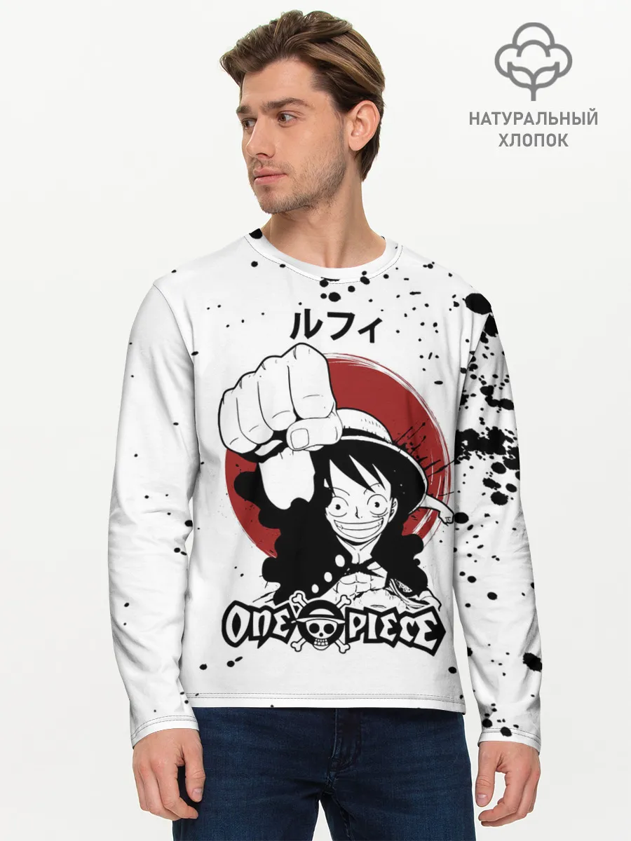 Мужской лонгслив базовый / Манки Д. Луффи One Piece