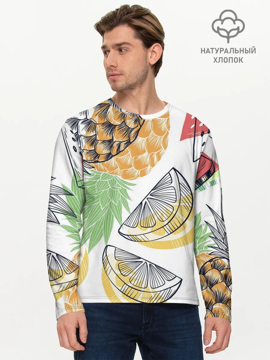 Мужской лонгслив базовый / Сочное настроение