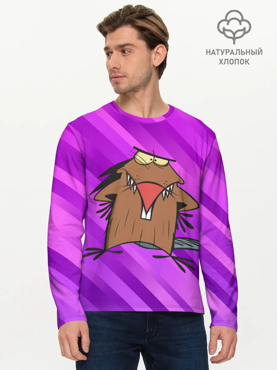 Мужской лонгслив базовый / Крутые Бобры мультфильм