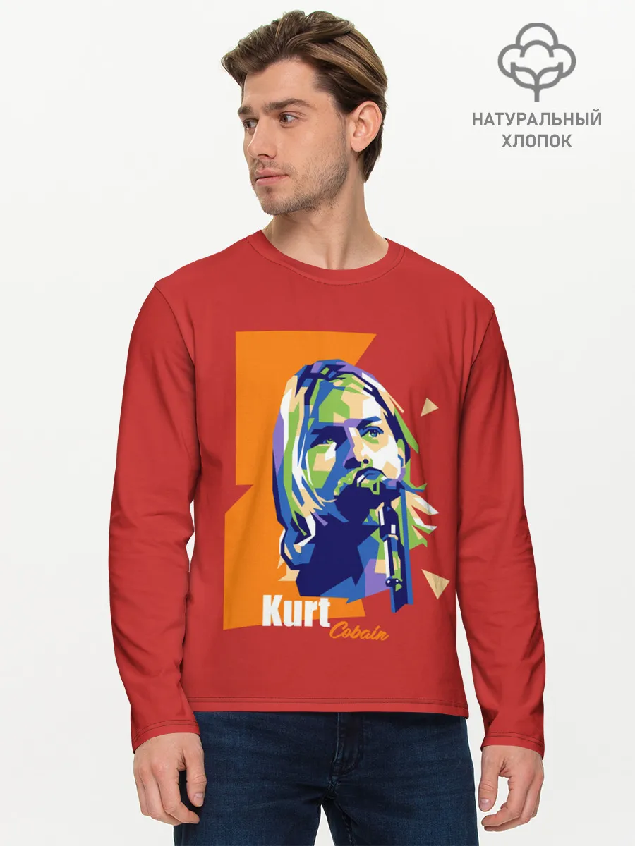 Мужской лонгслив базовый / Kurt Cobain