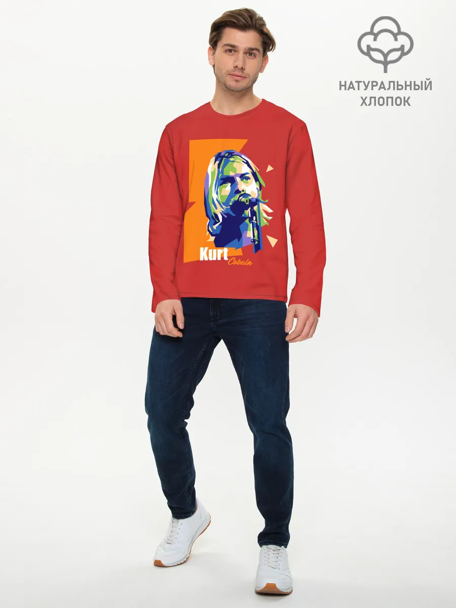 Мужской лонгслив базовый / Kurt Cobain