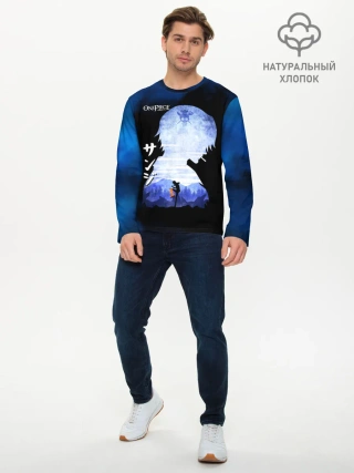 Мужской лонгслив базовый / Винсмок Санджи | One Piece
