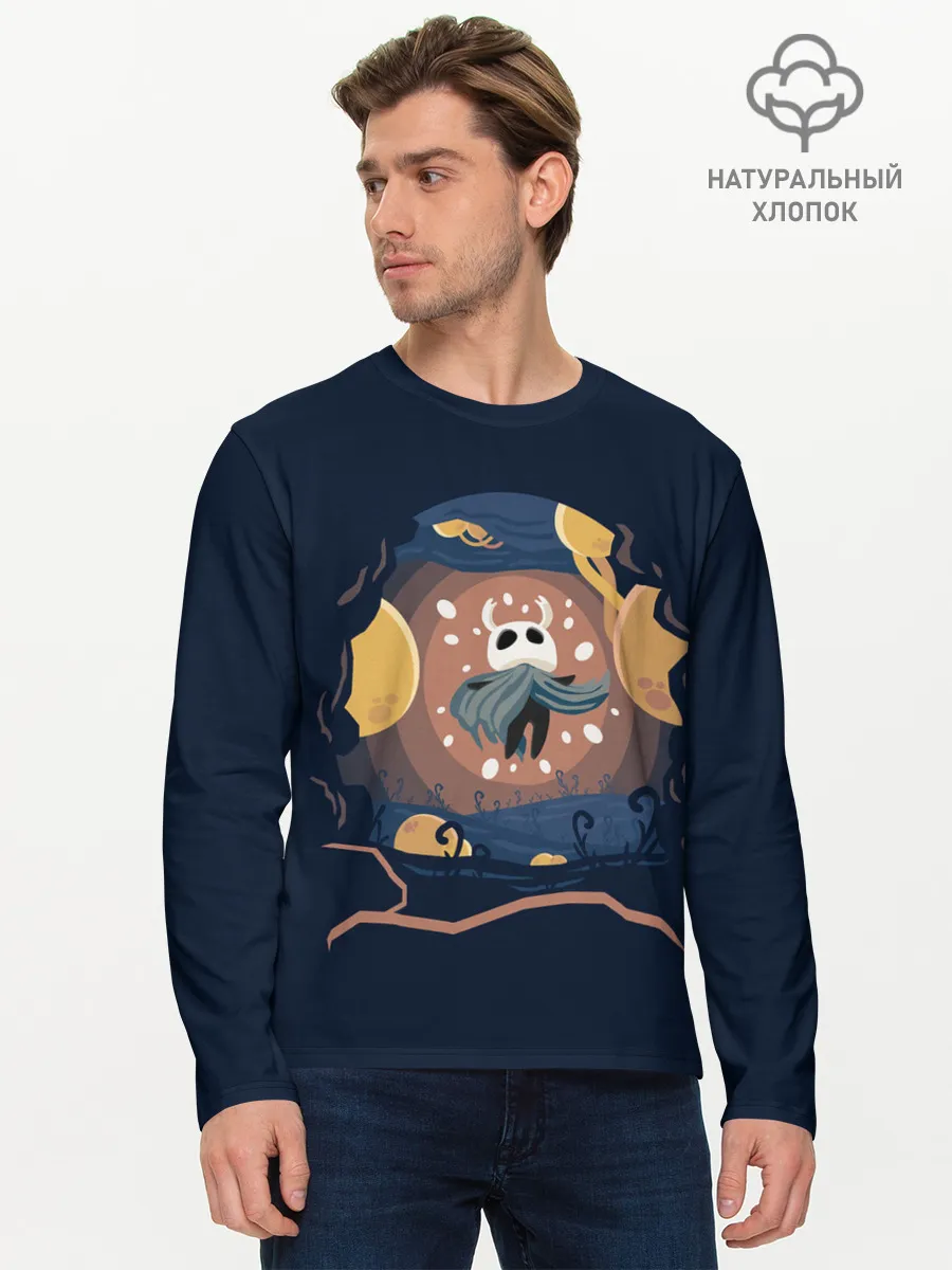 Мужской лонгслив базовый / Воодушевленный рыцарь