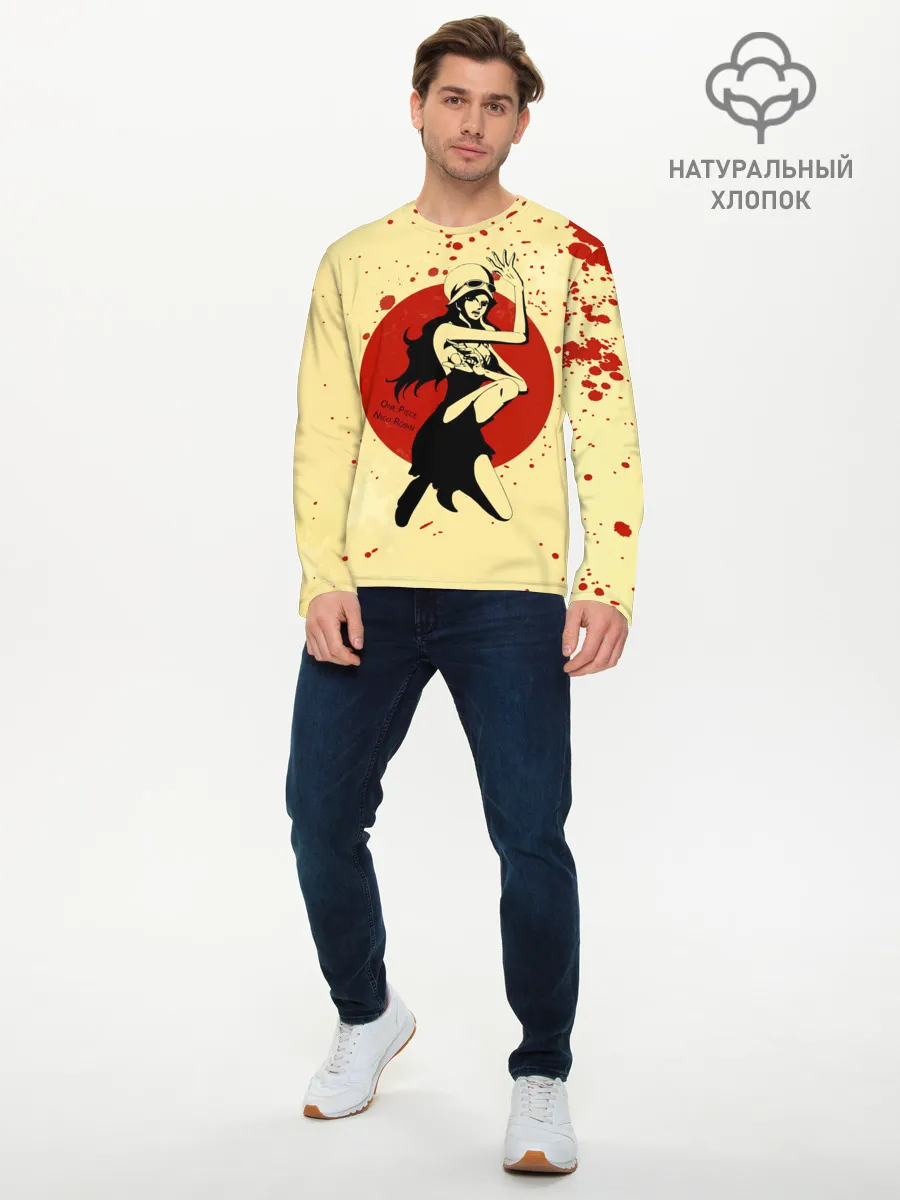 Мужской лонгслив базовый / Нико Робин | One Piece