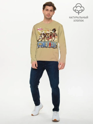 Мужской лонгслив базовый / Пираты Соломенной Шляпы | One Piece