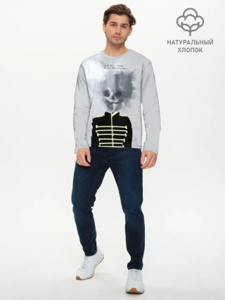 Мужской лонгслив базовый / Black parade