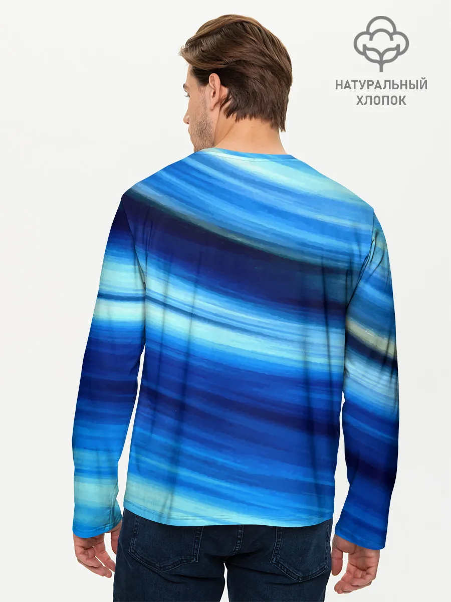 Мужской лонгслив базовый / Морской