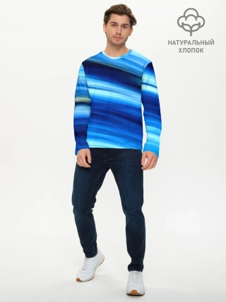 Мужской лонгслив базовый / Морской