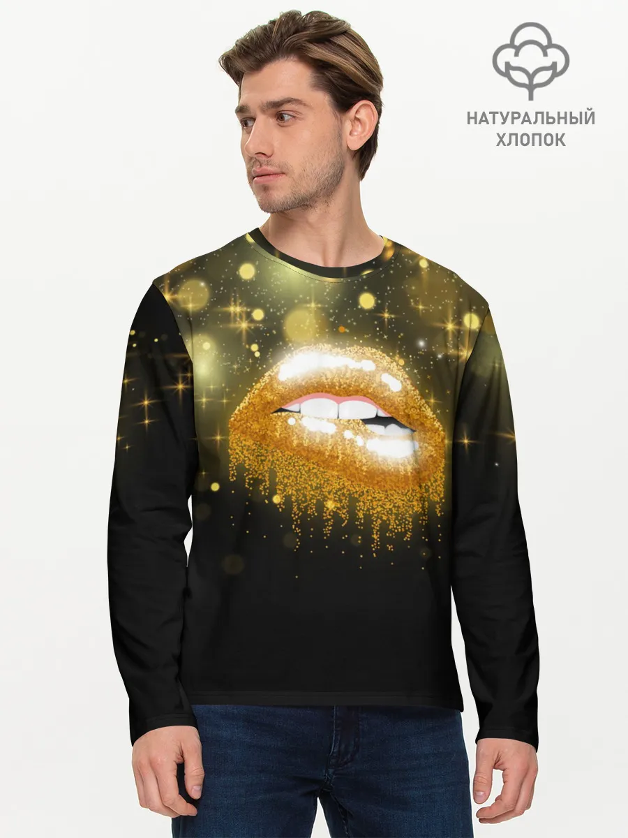 Мужской лонгслив базовый / Губы