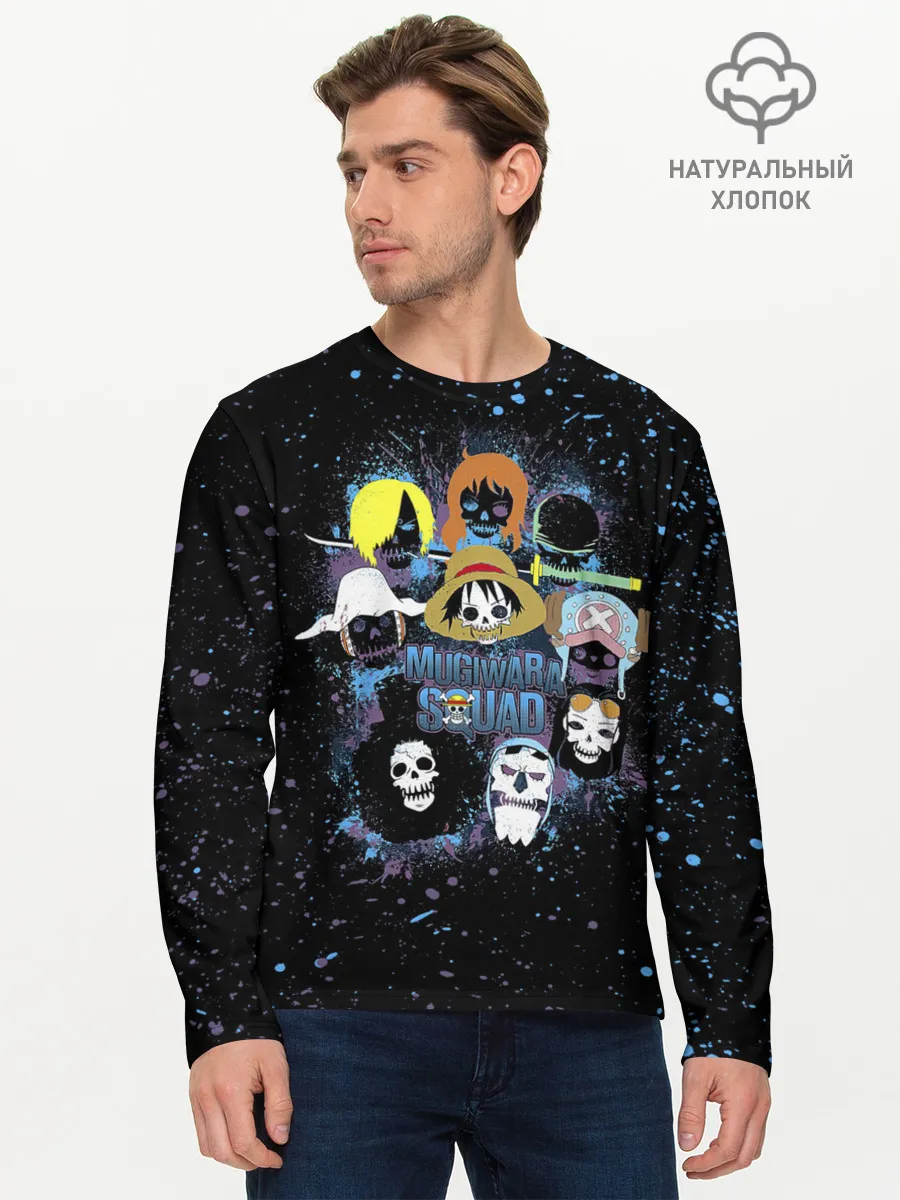 Мужской лонгслив базовый / Отдряд Мугивара One Piece
