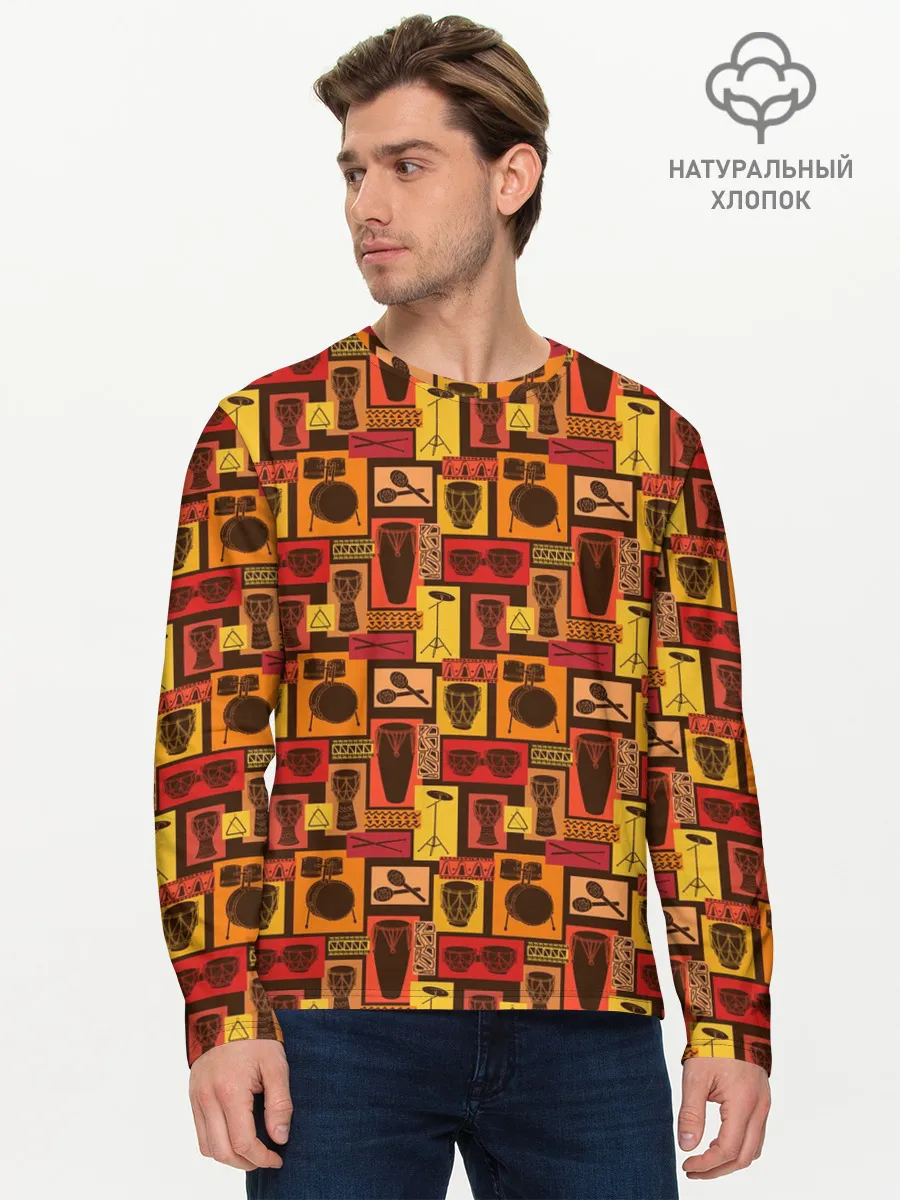 Мужской лонгслив базовый / Барабанщик
