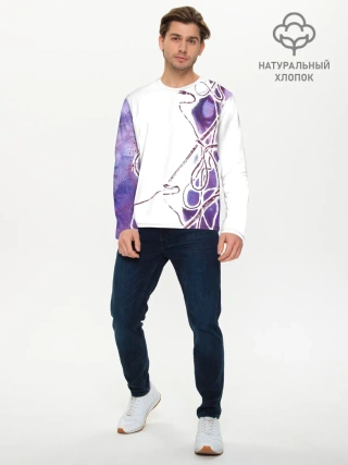 Мужской лонгслив базовый / Фиолетовые нити