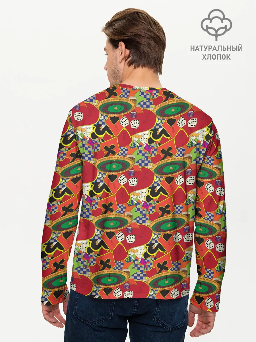 Мужской лонгслив базовый / Казино