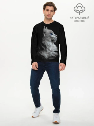 Мужской лонгслив базовый / Голубоглазый гот