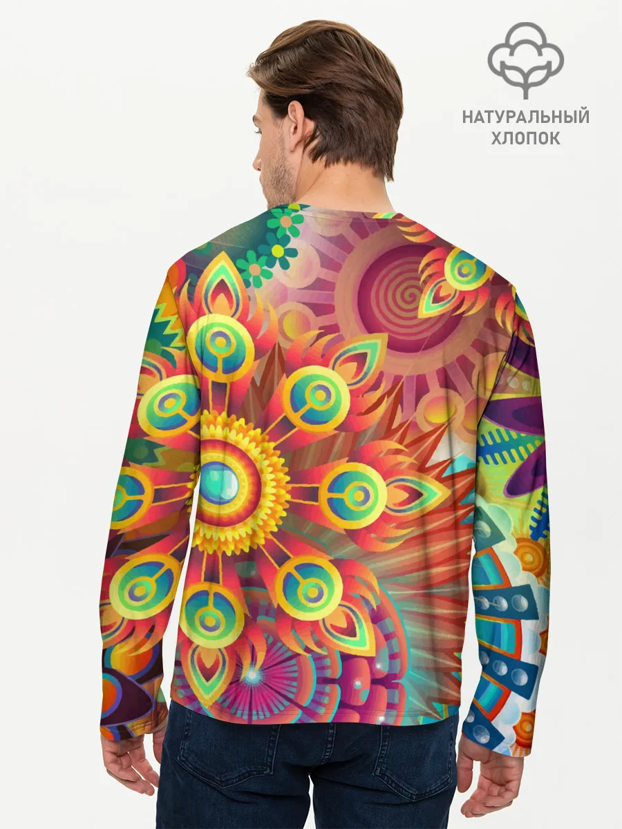 Мужской лонгслив базовый / Тропики