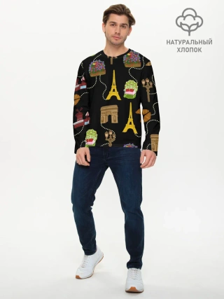 Мужской лонгслив базовый / Париж
