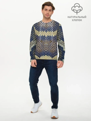 Мужской лонгслив базовый / Рептилоид. Змея