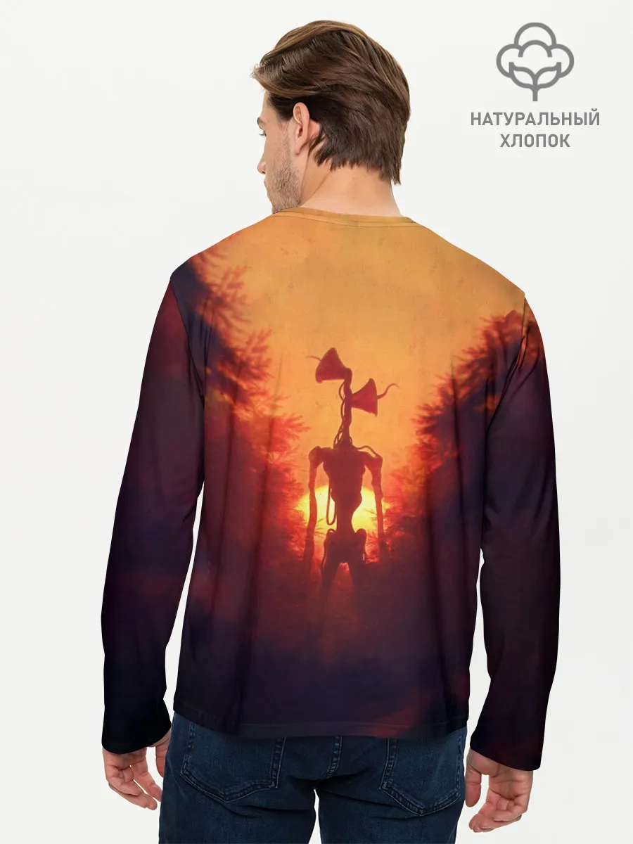 Мужской лонгслив базовый / СИРЕНОГОЛОВЫЙ ORANGE
