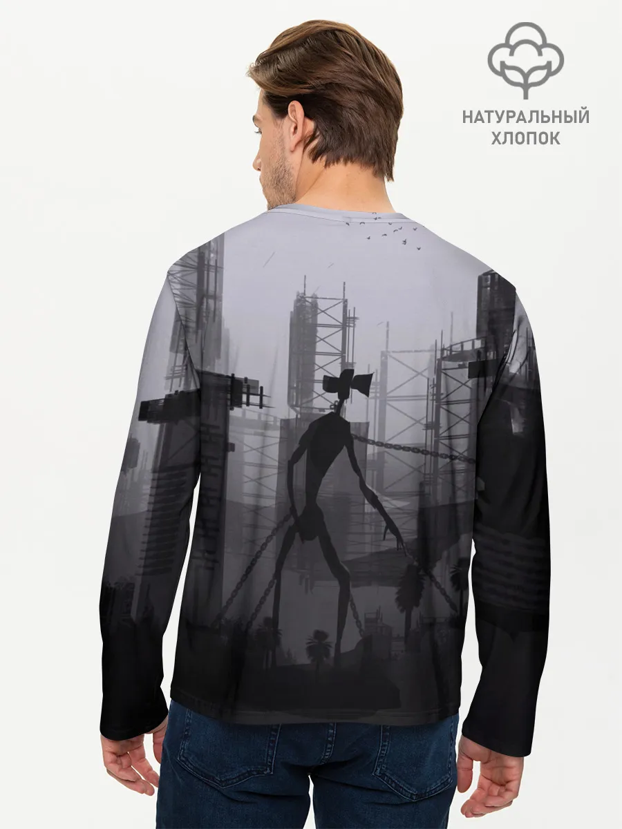 Мужской лонгслив базовый / СИРЕНОГОЛОВЫЙ В ЦЕПЯХ