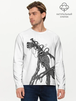 Мужской лонгслив базовый / SIREN HEAD РИСУНОК