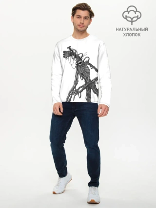 Мужской лонгслив базовый / SIREN HEAD РИСУНОК