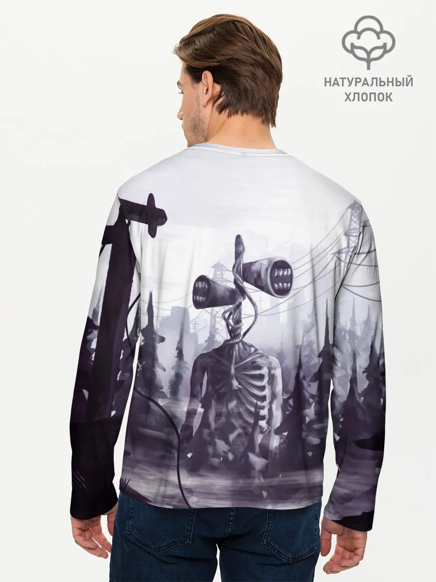 Мужской лонгслив базовый / СИРЕНОГОЛОВЫЙ В ГОРОДЕ