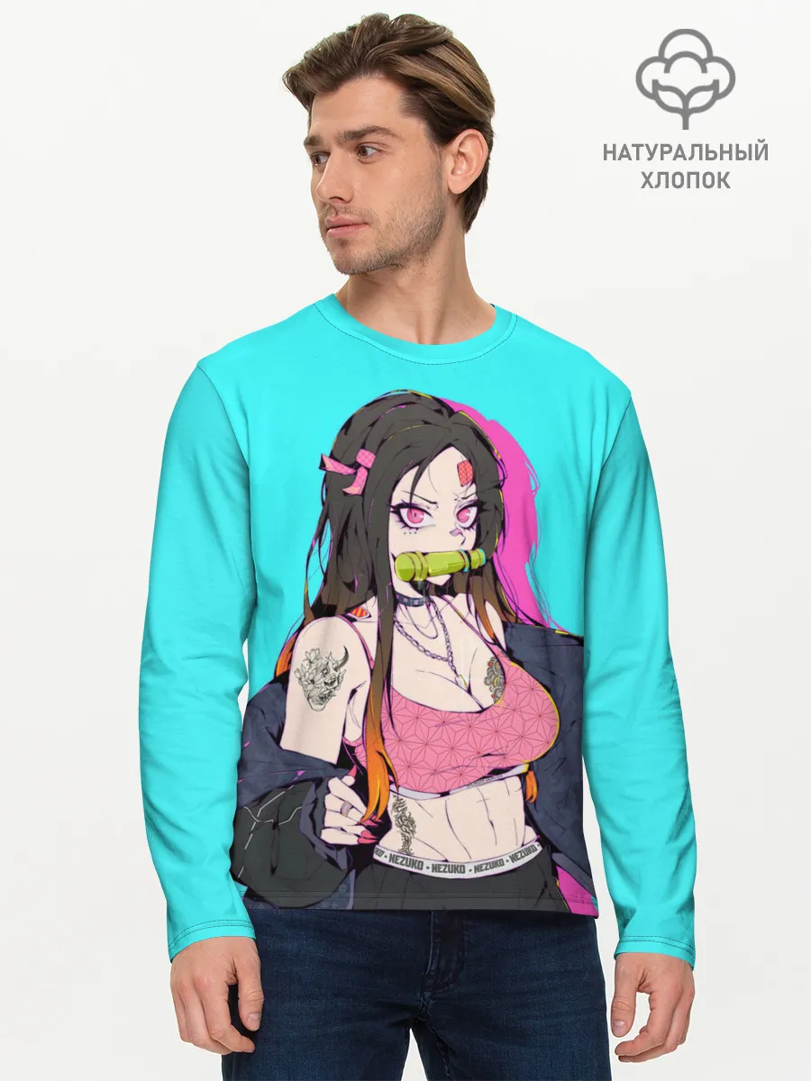 Мужской лонгслив базовый / Стильная Нэезуко