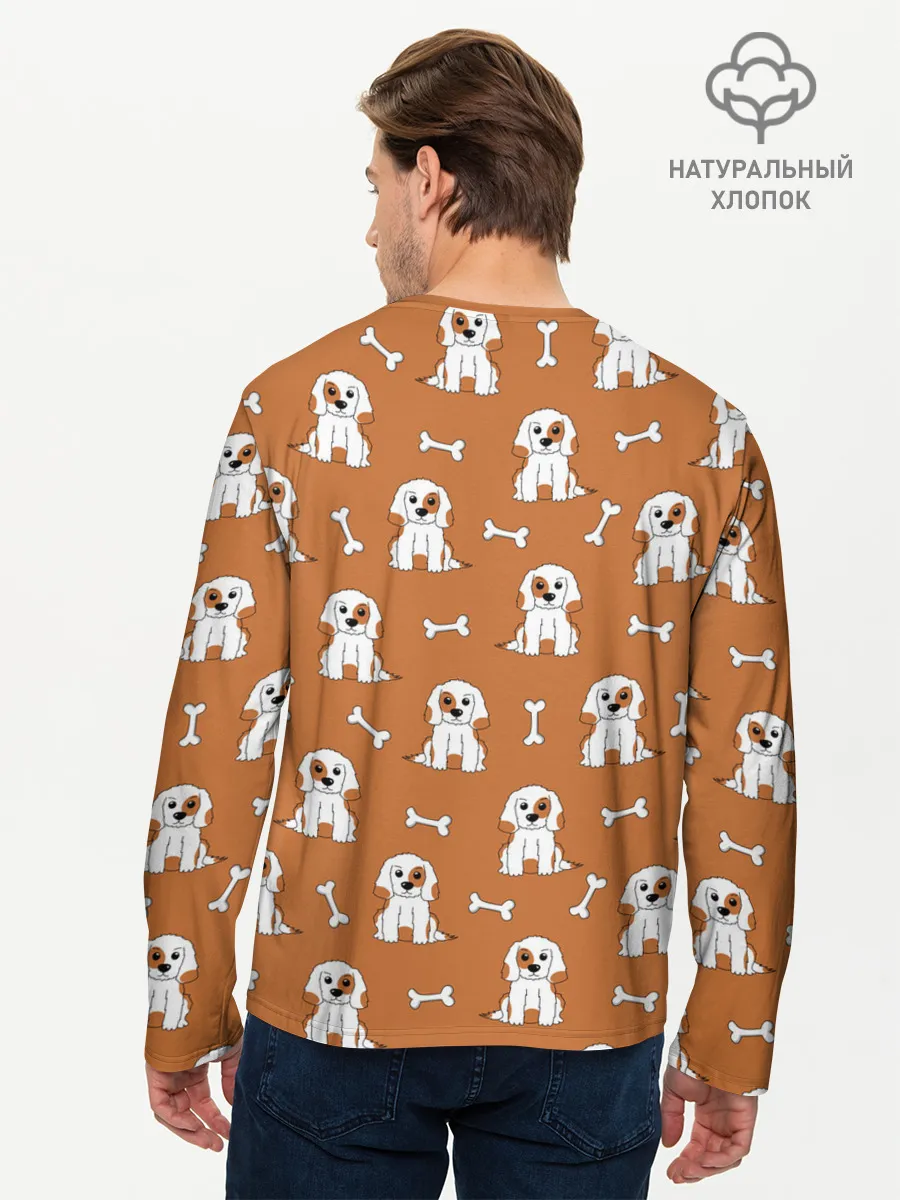 Мужской лонгслив базовый / Пёс и кость