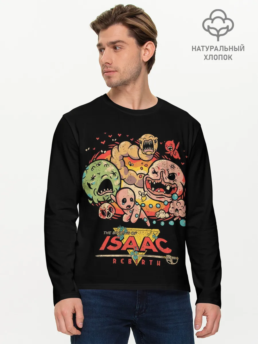 Мужской лонгслив базовый / Isaac Rebirth