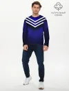 Мужской лонгслив базовый / Sport blue style