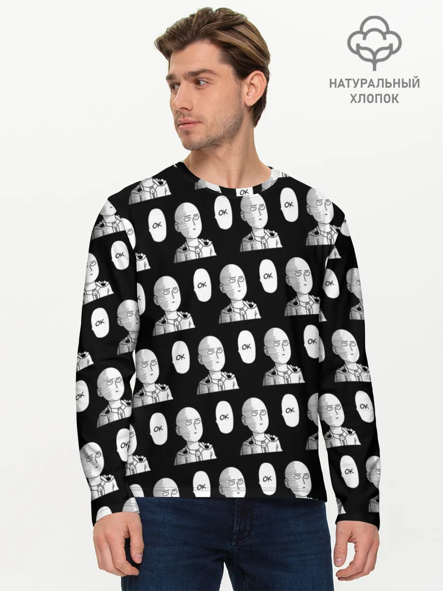 Мужской лонгслив базовый / ONE-PUNCH MAN | ВАН ПАНЧ МАН