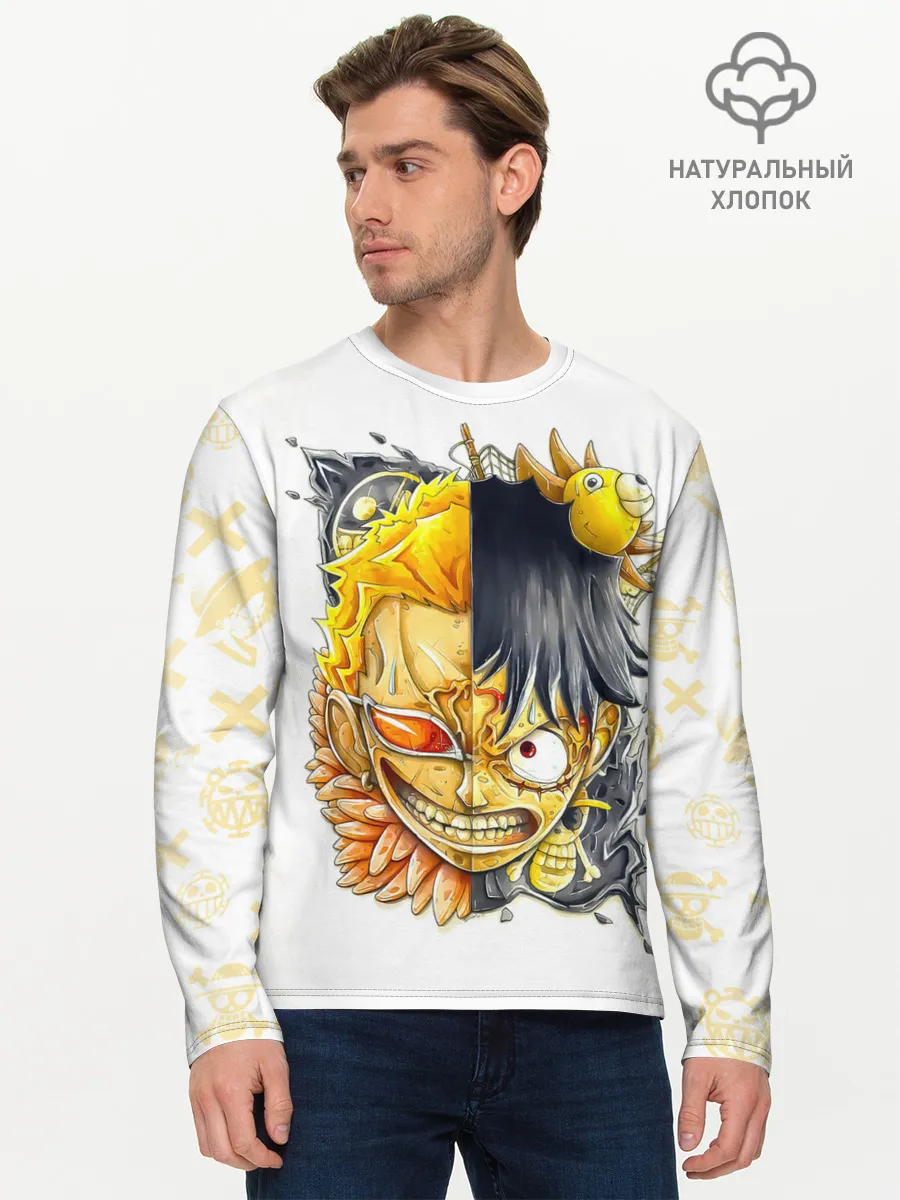 Мужской лонгслив базовый / Донкихот vs Луффи | One Piece
