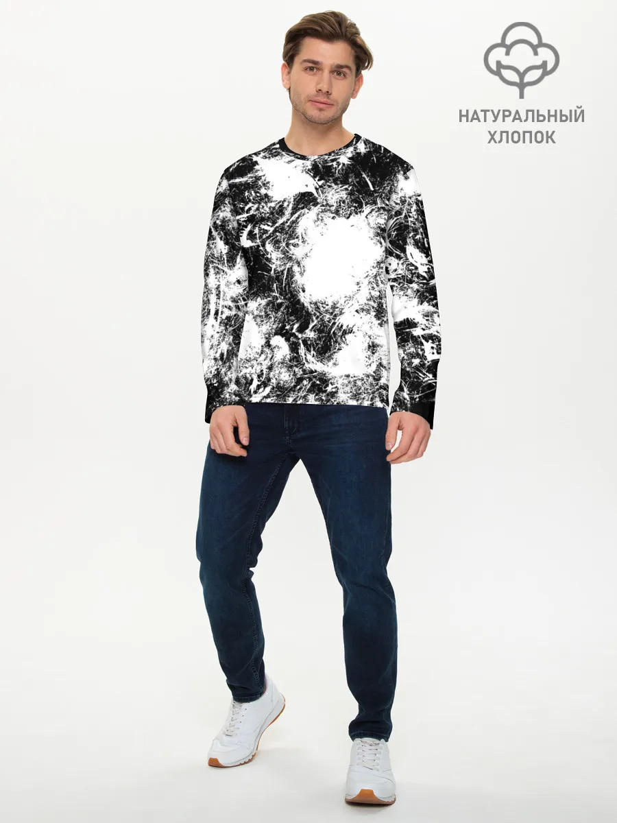 Мужской лонгслив базовый / Абстракция