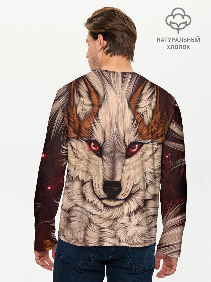 Мужской лонгслив базовый / Красивая Волчица