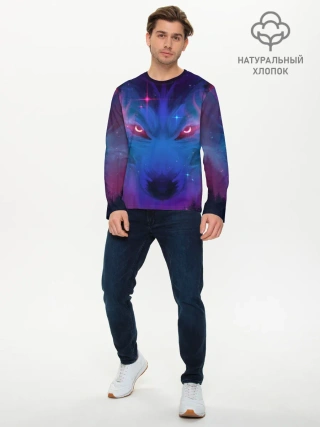 Мужской лонгслив базовый / Космо Волк