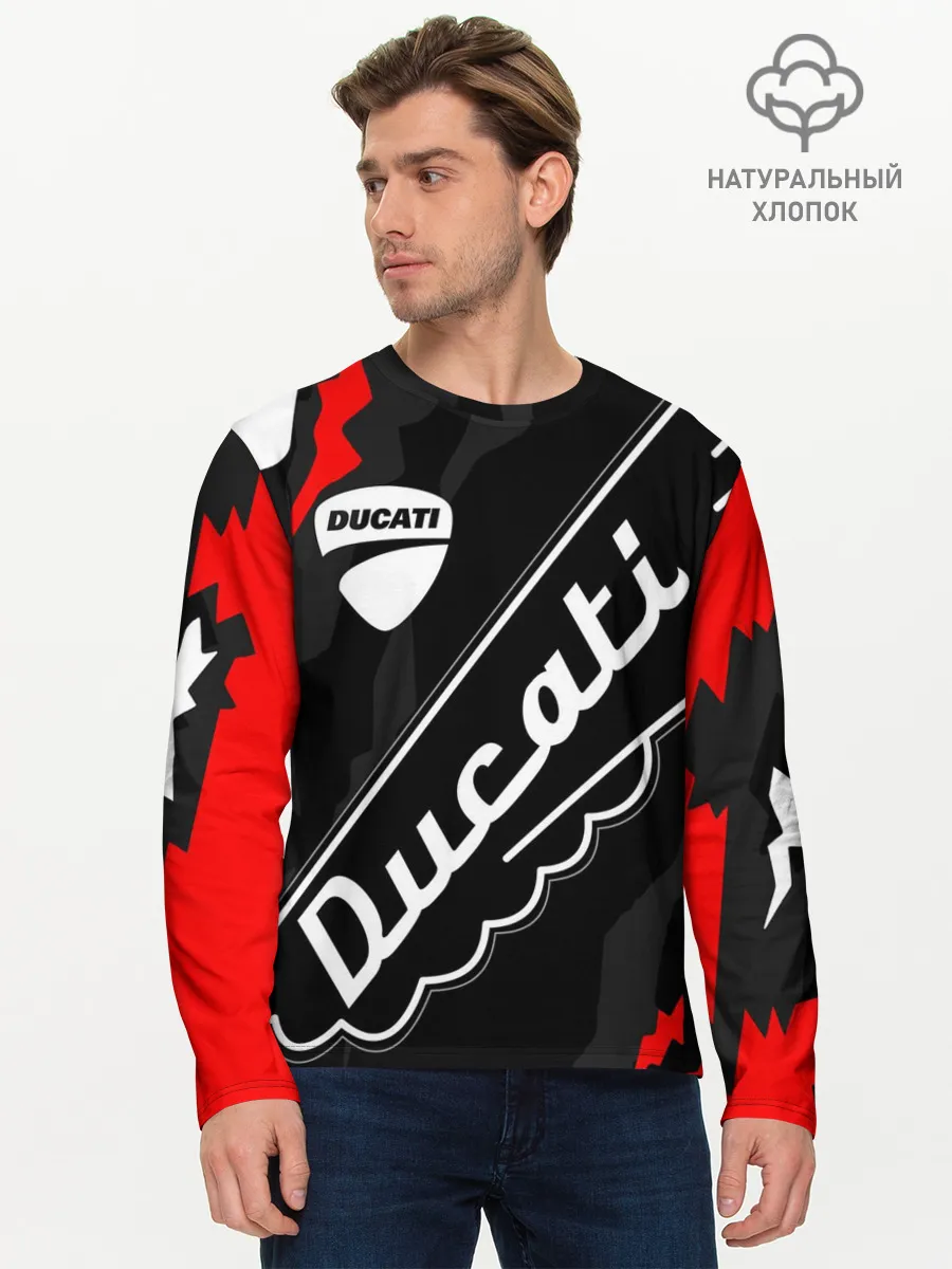 Мужской лонгслив базовый / DUCATI / ДУКАТИ / SPORT