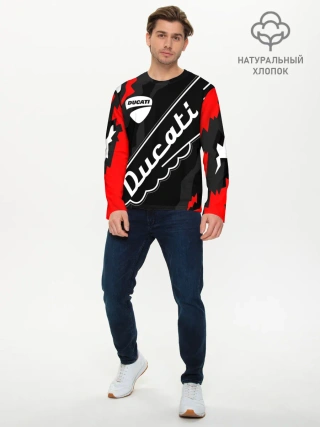 Мужской лонгслив базовый / DUCATI / ДУКАТИ / SPORT