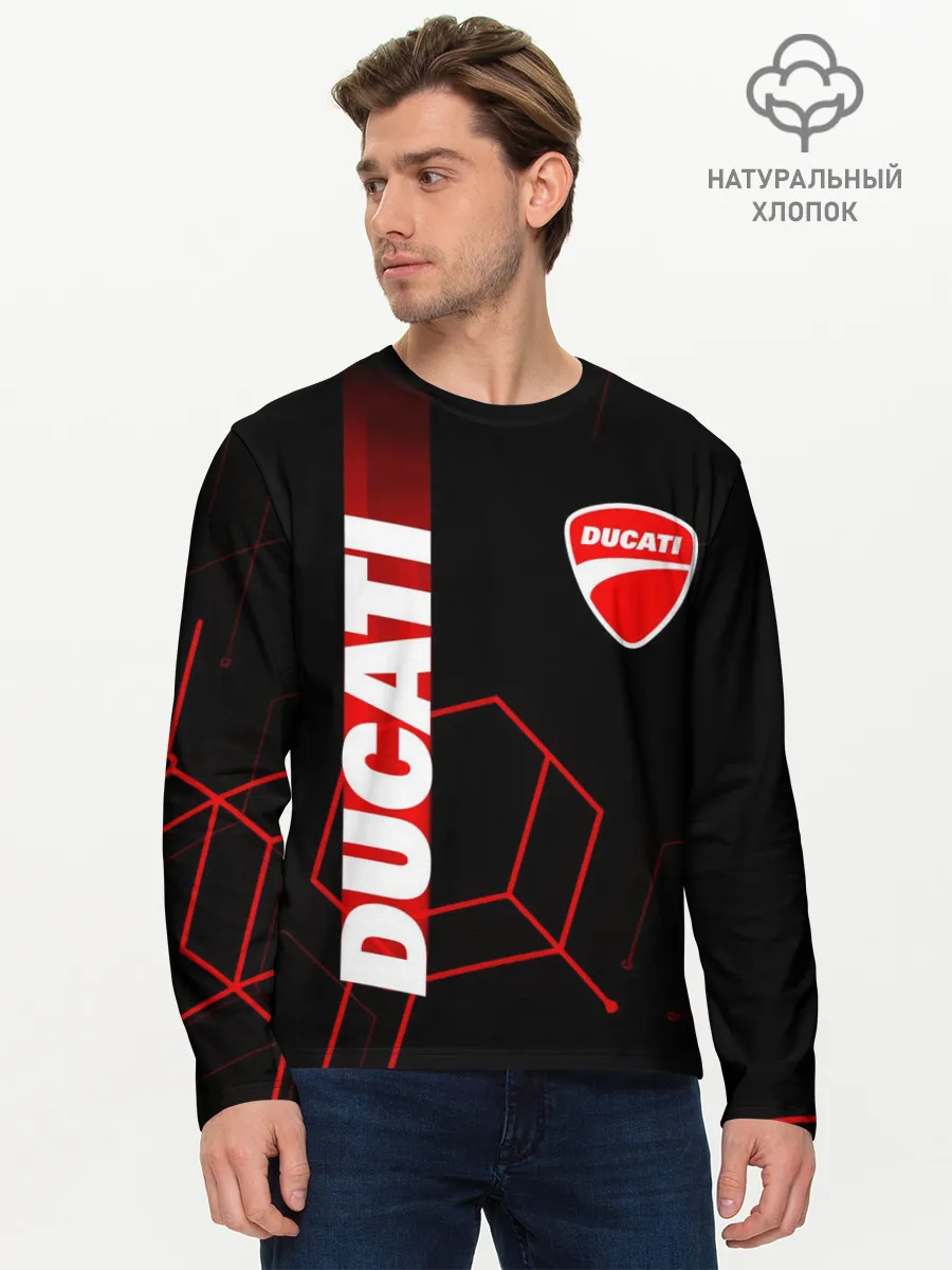 Мужской лонгслив базовый / DUCATI / ДУКАТИ / MOTOSPORT