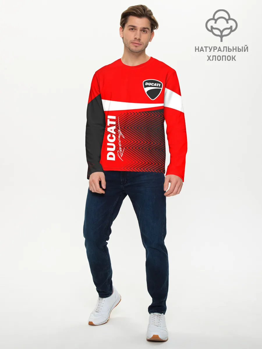 Мужской лонгслив базовый / DUCATI / ДУКАТИ / MOTOSPORT
