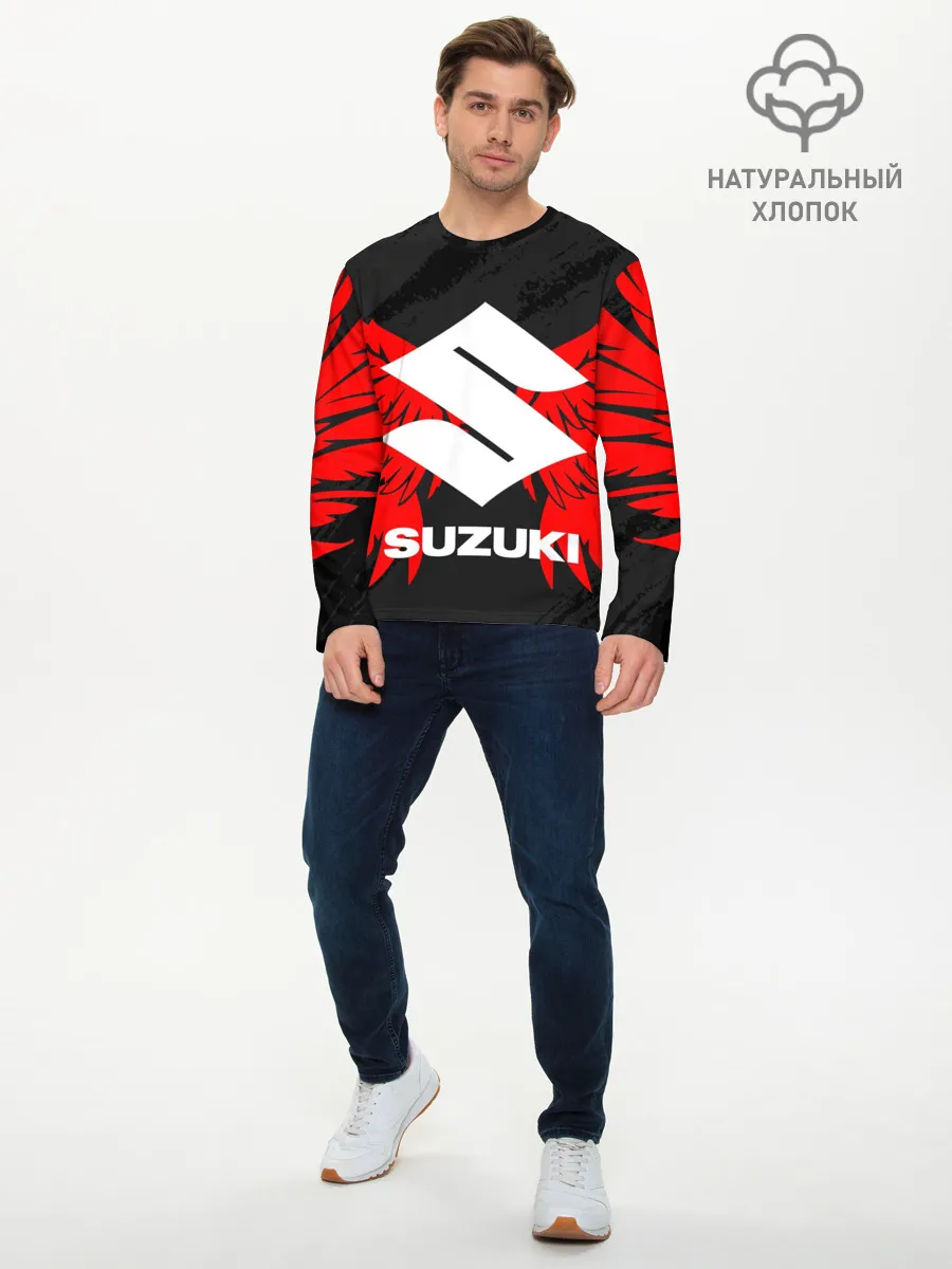 Мужской лонгслив базовый / SUZUKI / СУЗУКИ / МОТОСПОРТ