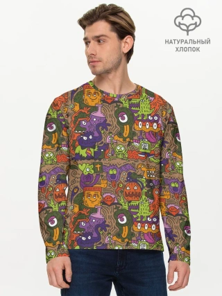 Мужской лонгслив базовый / Монсты