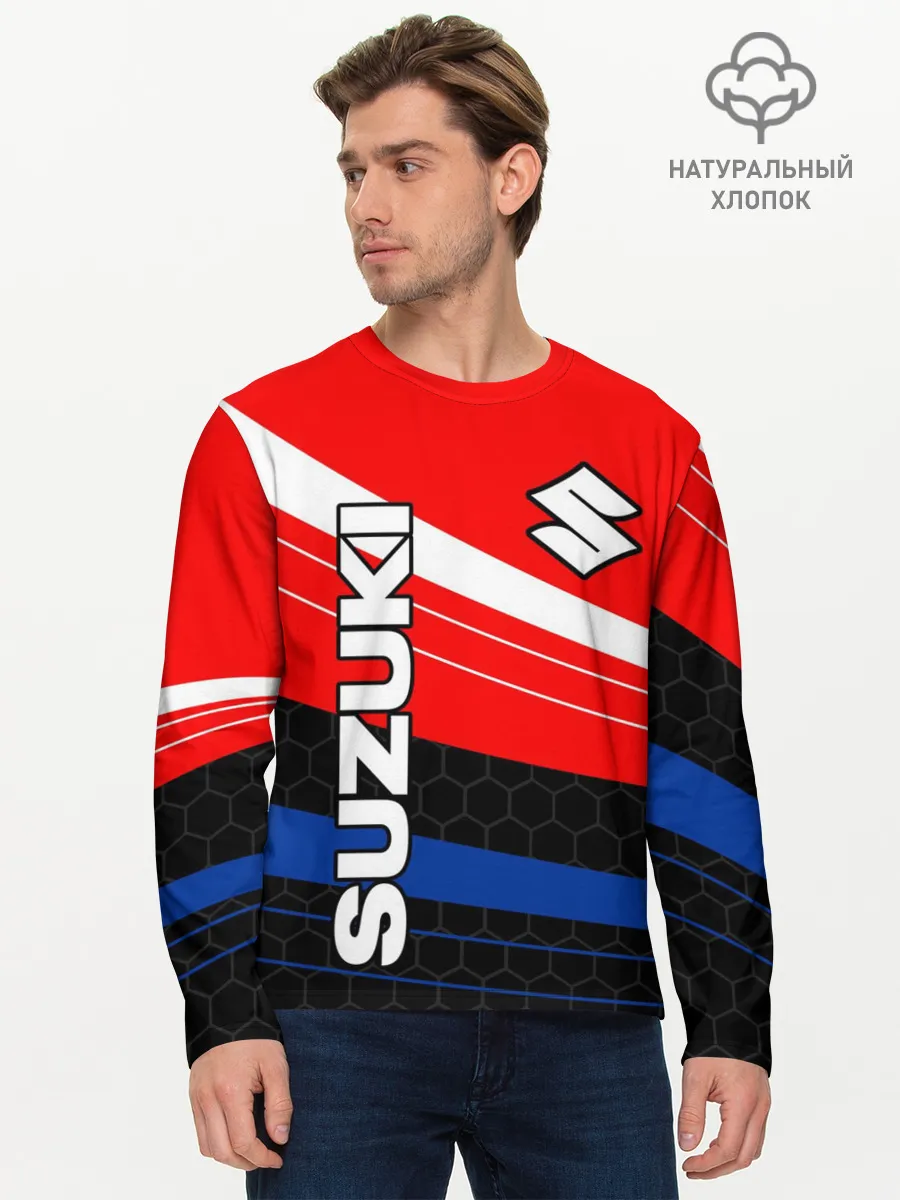 Мужской лонгслив базовый / SUZUKI / СУЗУКИ / МОТОСПОРТ