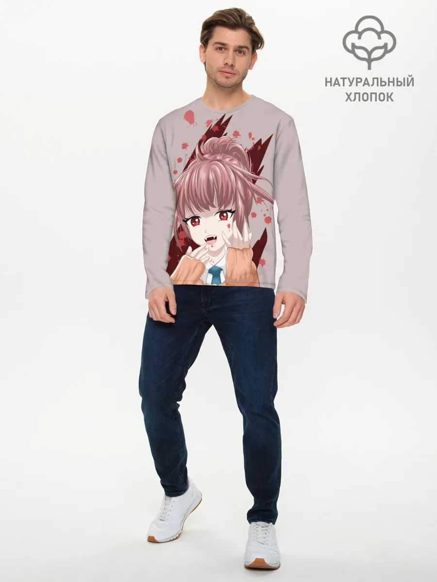 Мужской лонгслив базовый / Аниме-вампир