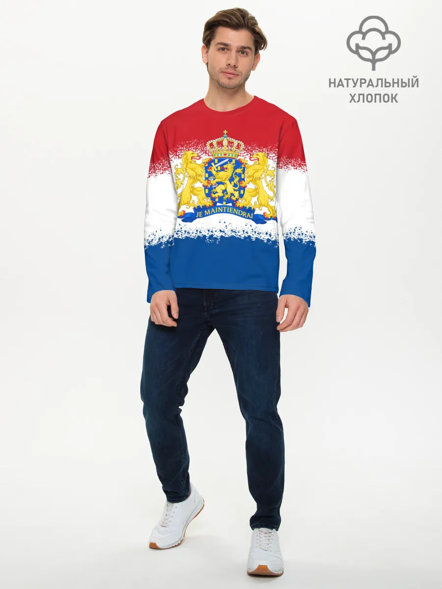 Мужской лонгслив базовый / Нидерланды