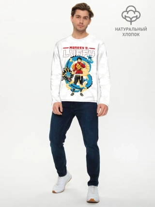 Мужской лонгслив базовый / Дракон Манки Д. Луффи | One Piece