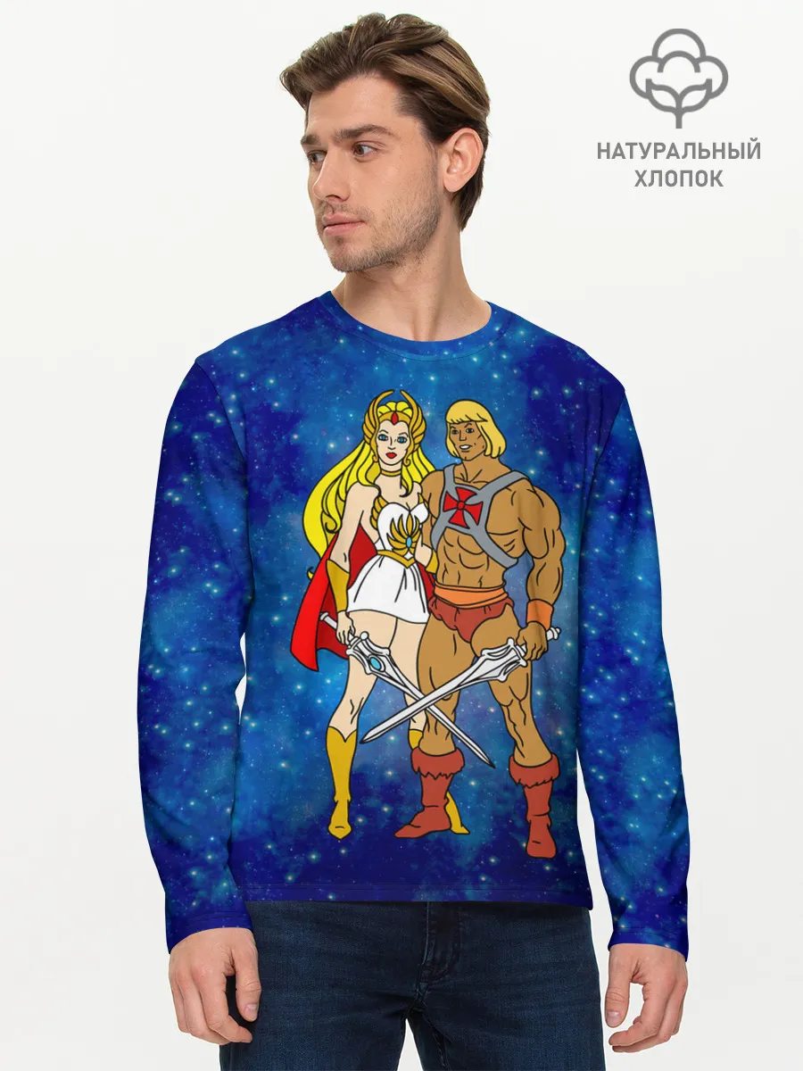 Мужской лонгслив базовый / Властелины вселенной, герои