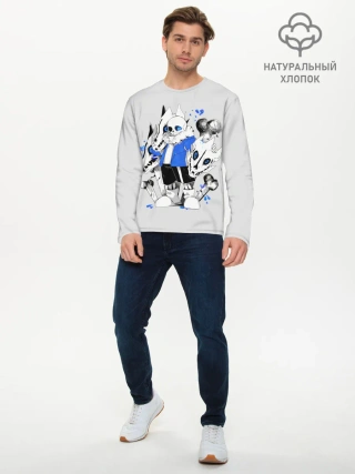 Мужской лонгслив базовый / Санс и его мальчик
